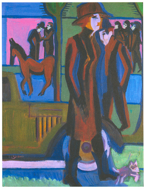 Прогулка женщины с собакой 1926