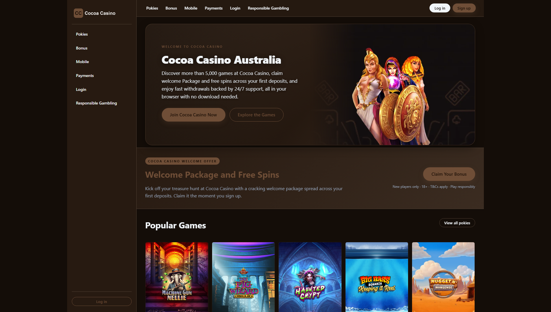 Screenshot of cocoaaussie.com