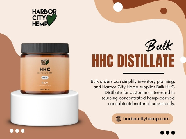 For Bulk hhc distillate, this becomes even more relevant because a larger quantity may remain in storage for longer before it is used. A dark cabinet, drawer, or other shaded location is a much more sensible place than a sunny countertop.

Official Website - https://harborcityhemp.com/product/hhc-distillate/

Contact Us -
Address: 186 Specialty Pt, Sanford, FL 32771, USA
Phone: +1-619-639-4386

Read Our blogs -
https://harborcityhemp.medium.com/delta-8-thc-distillate-4373ff390b6d
https://harborcityhemp.mystrikingly.com/blog/hhc-liquid
https://harborcityhemp.jimdofree.com/2026/09/22/cbd-hard-candy/

More Links -
https://c8ke.me/harborcity_hemp
https://about.me/harborcityhemp
https://www.apsense.com/user/harborcityhemp