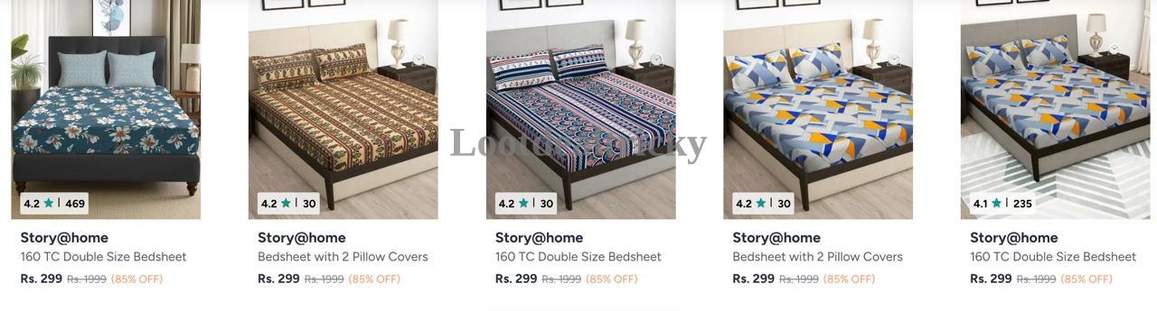 Bedsheet Loot Grabfast – Just ₹299 | Loot Lo