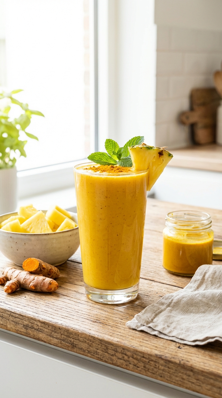 Golden Turmeric Pineapple Shake — Reduces Inflammation