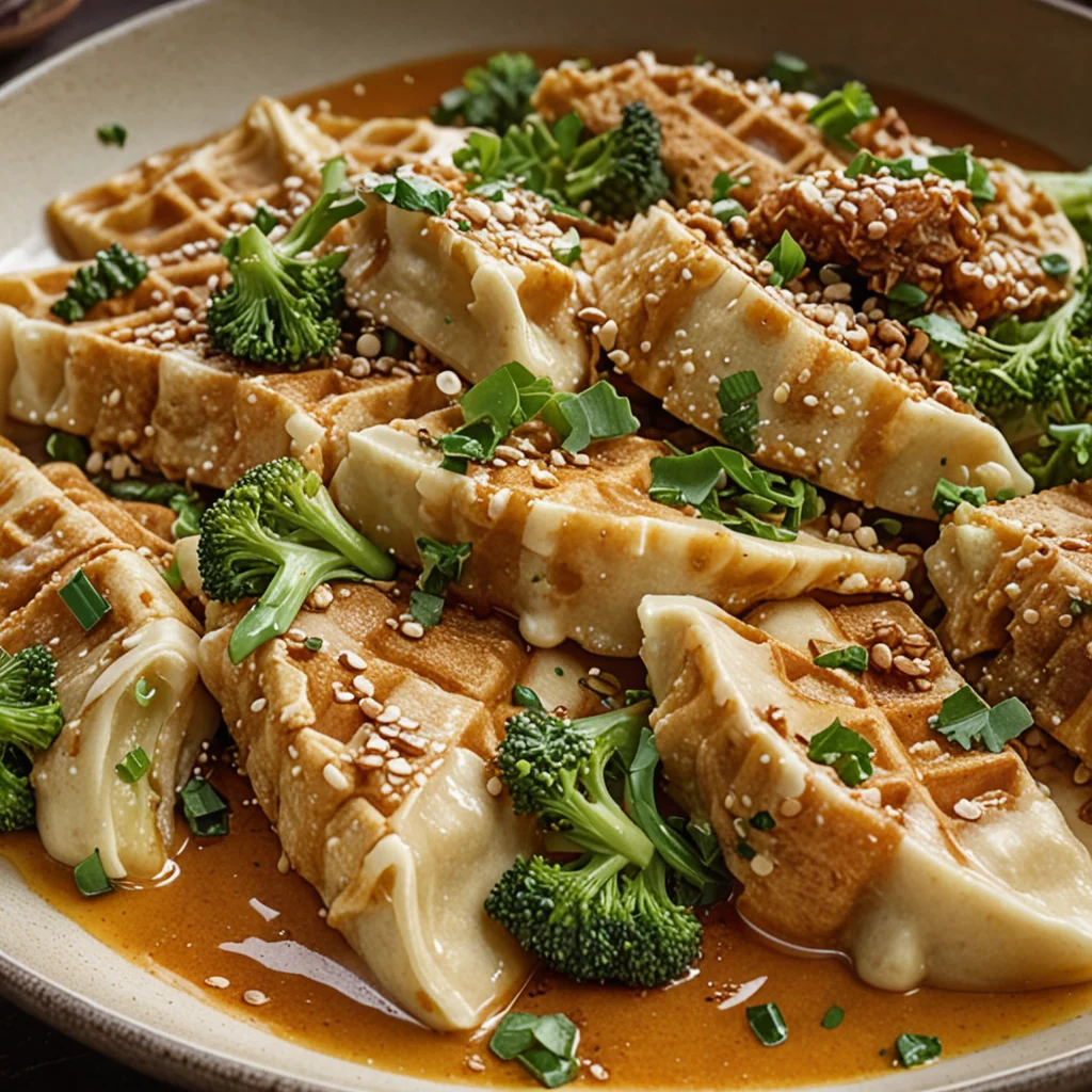 Oven-Baked Dumplings with Peanut Sauce: Satisfyingly Simple!