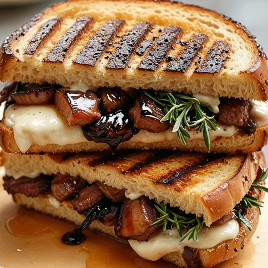 Grilled Balsamic Jus de Raissignette Sandwich Melt