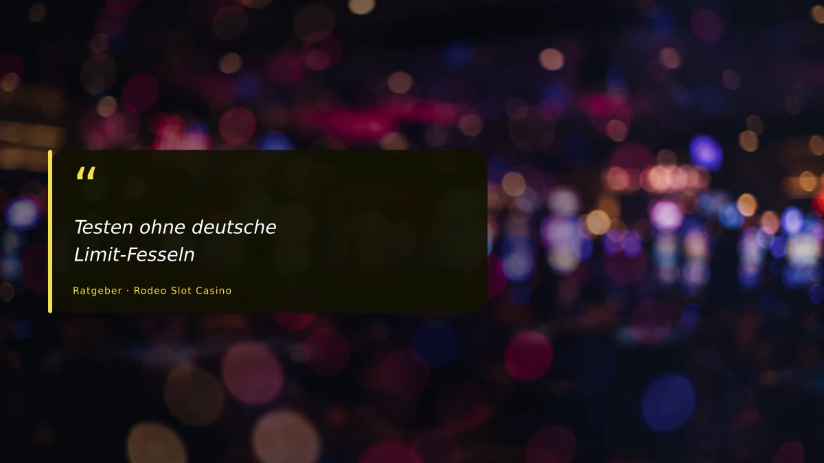 Testen ohne deutsche Limit-Fesseln