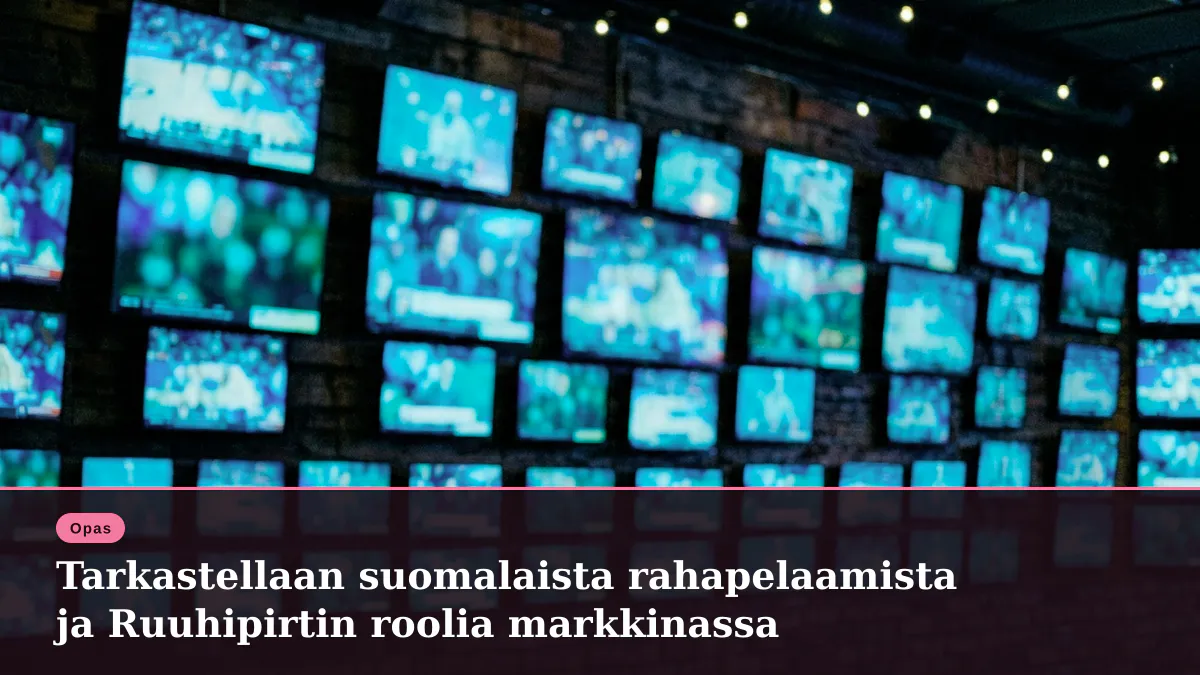Tarkastellaan suomalaista rahapelaamista ja Ruuhipirtin roolia markkinassa