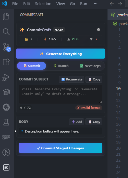 Sidebar workflow