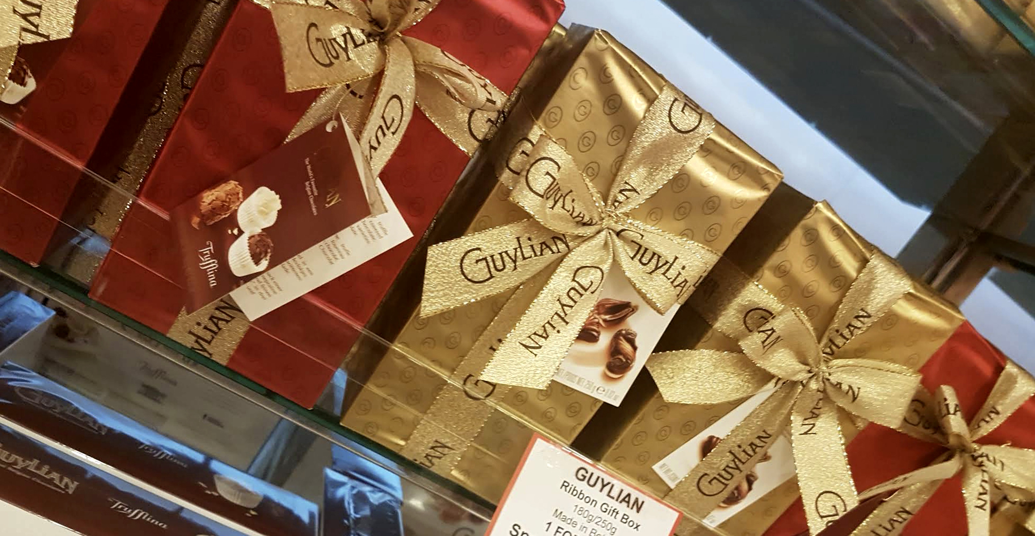 Gourmet chocolates and candy display at Candy Empire