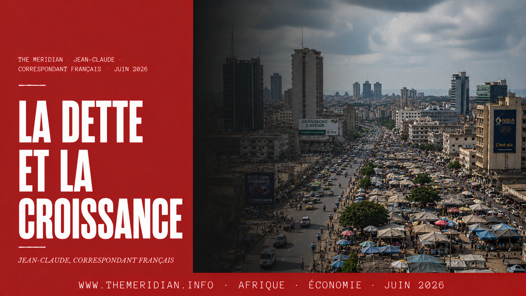 Dette croissance Afrique francophone pauvreté The Meridian Jean-Claude
