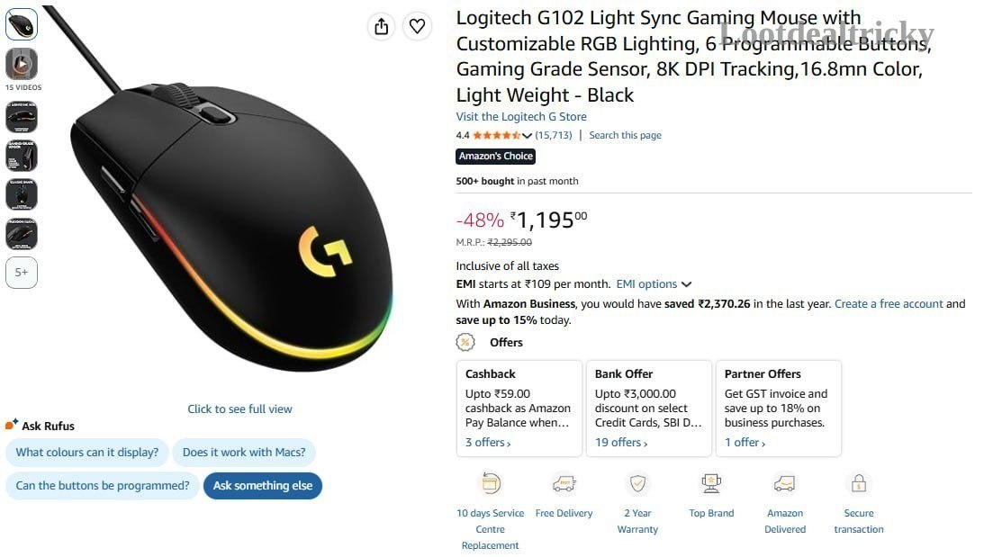 Logitech G102 Light | Top Unbeatable Deal