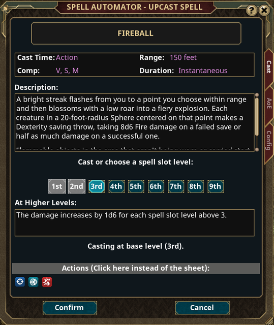 upcast tab example