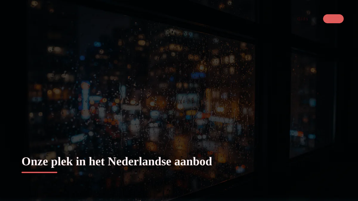 Onze plek in het Nederlandse aanbod