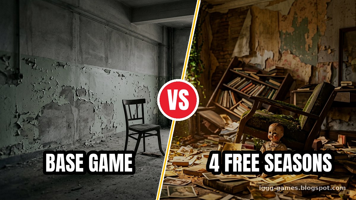 Chernobylite base game compared with the free seasonal content added afterwards
