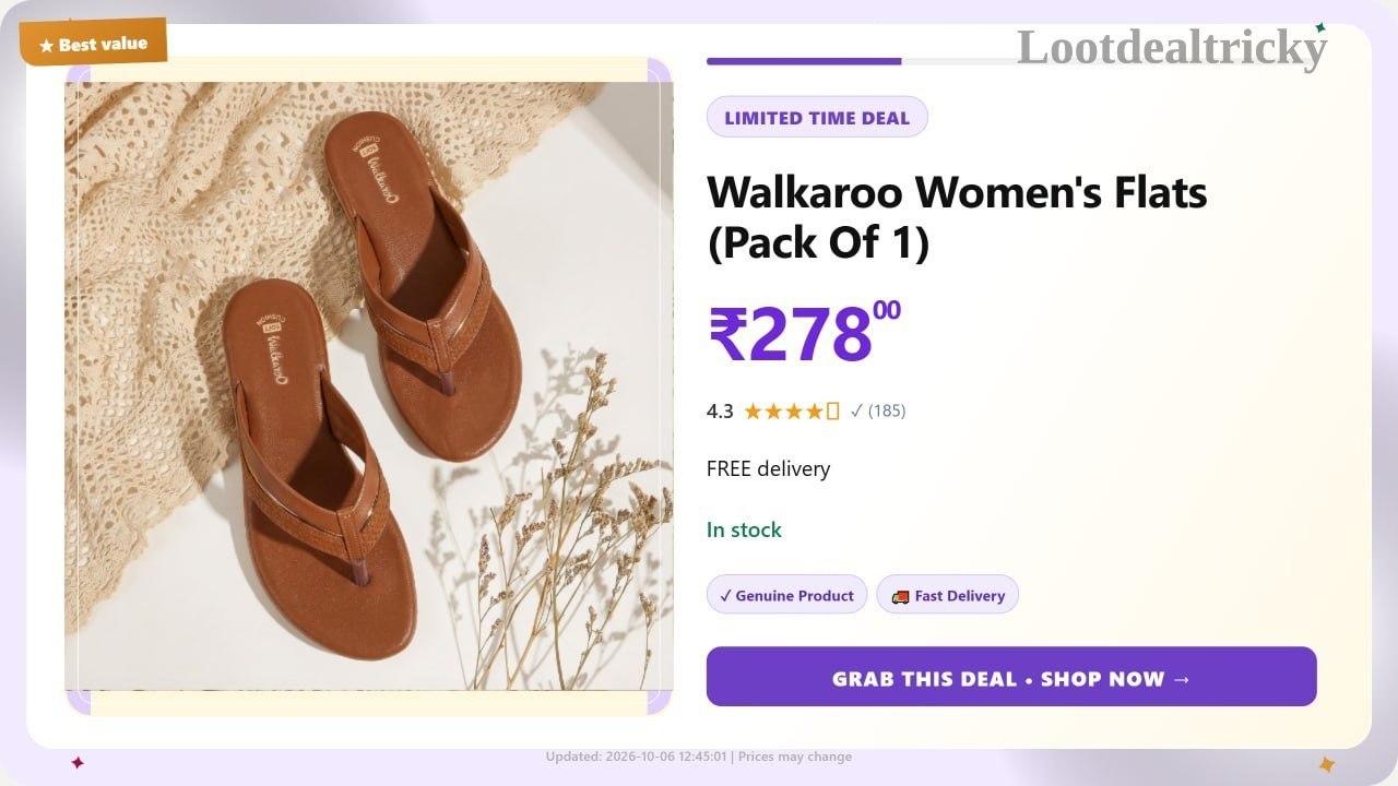   walkaroo Women S – Just ₹278 | Huge Savings Offer