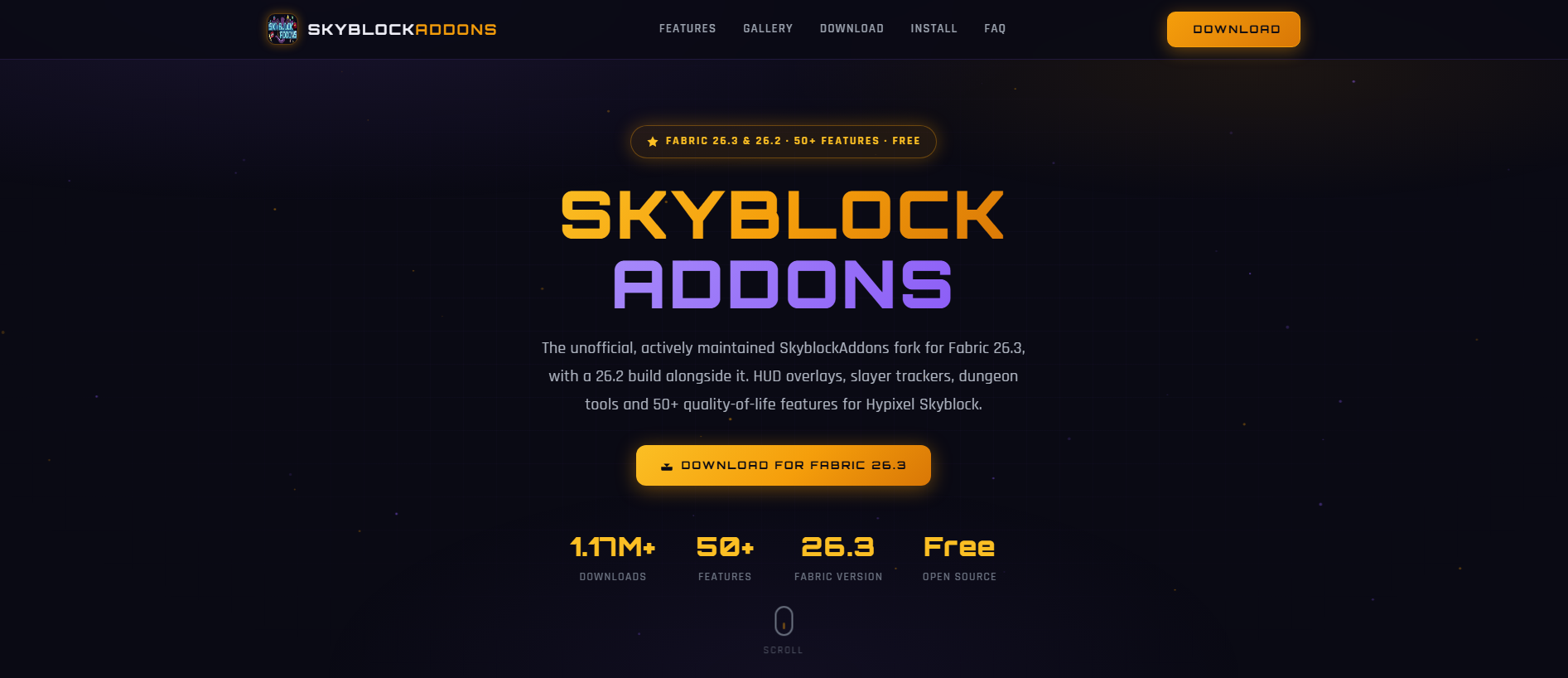 Stored capture of skyblock-addons.com