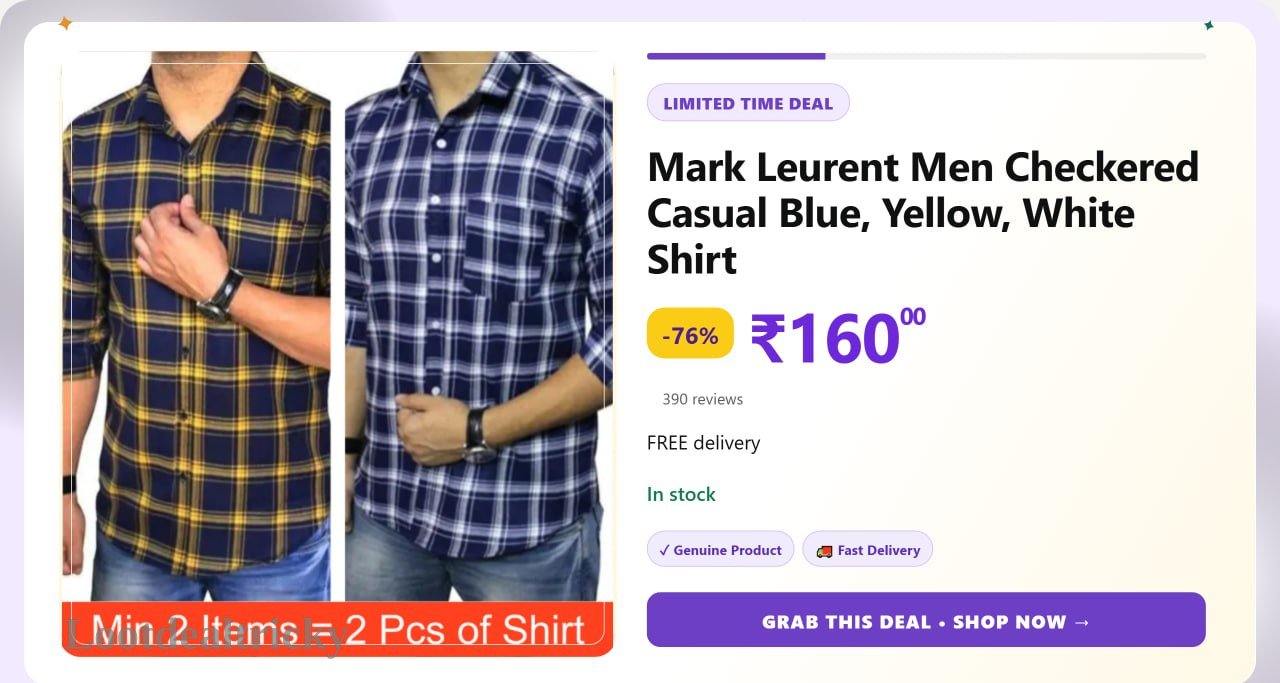 men S Checkered – Just ₹160 | Top Unbeatable Deal men S Checkered – Just ₹160 | Top Unbeatable Deal