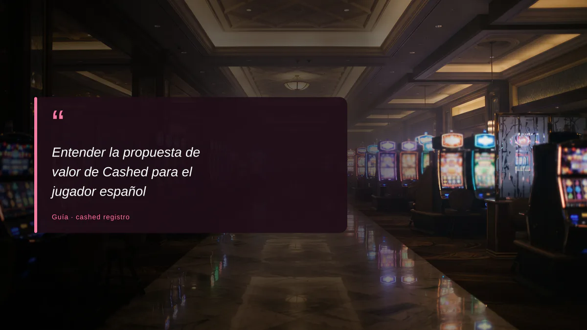 Entender la propuesta de valor de Cashed para el jugador español