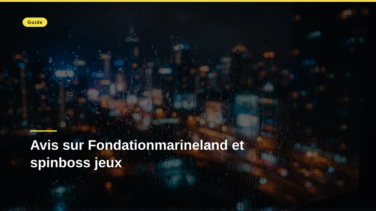 Avis sur Fondationmarineland et spinboss jeux