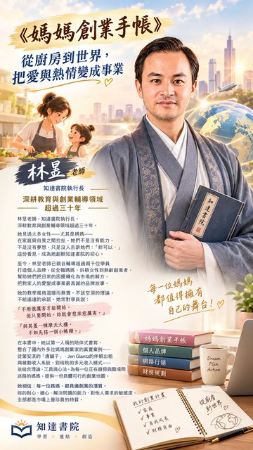 P91講師簡介林昱 深耕教育與創業輔導領域超過三十年 B21媽媽創業手帳