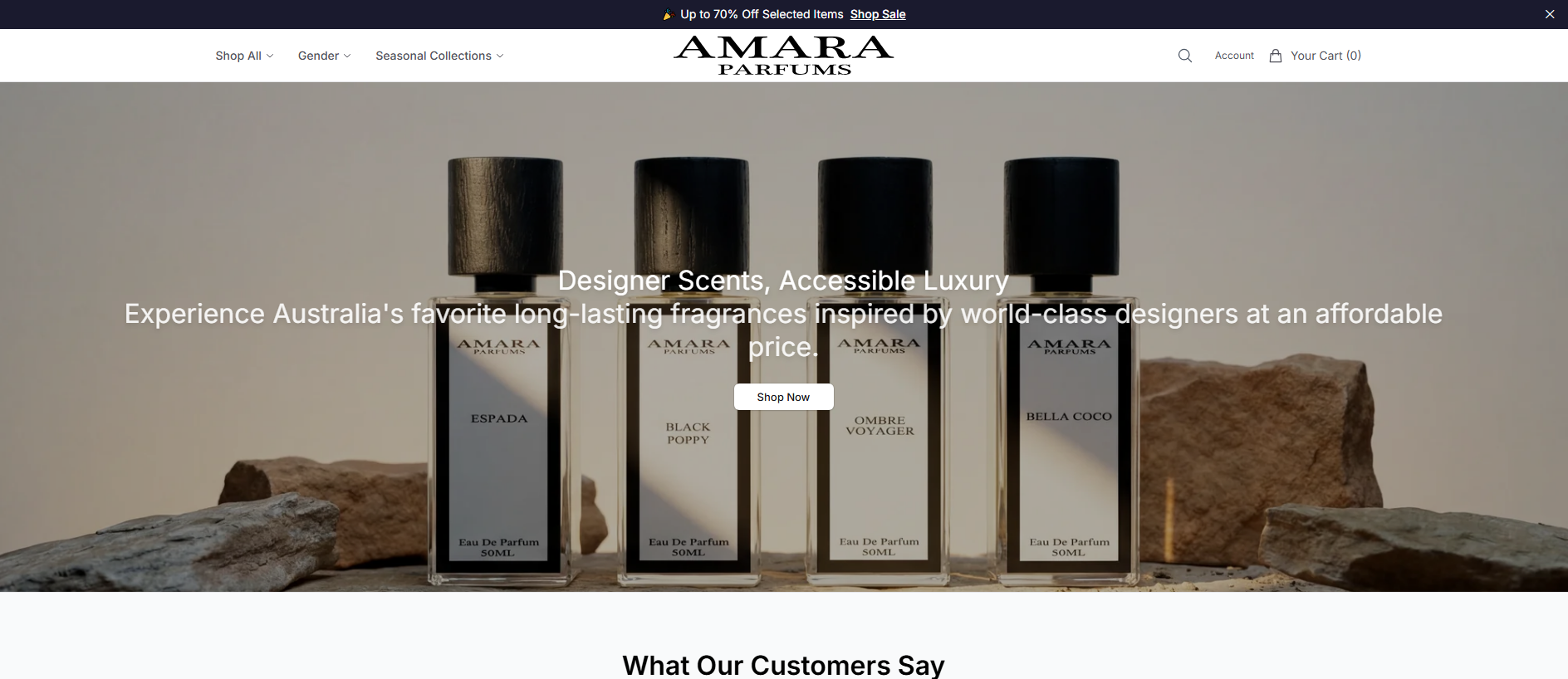Stored capture of amaraparfumscollection.shop