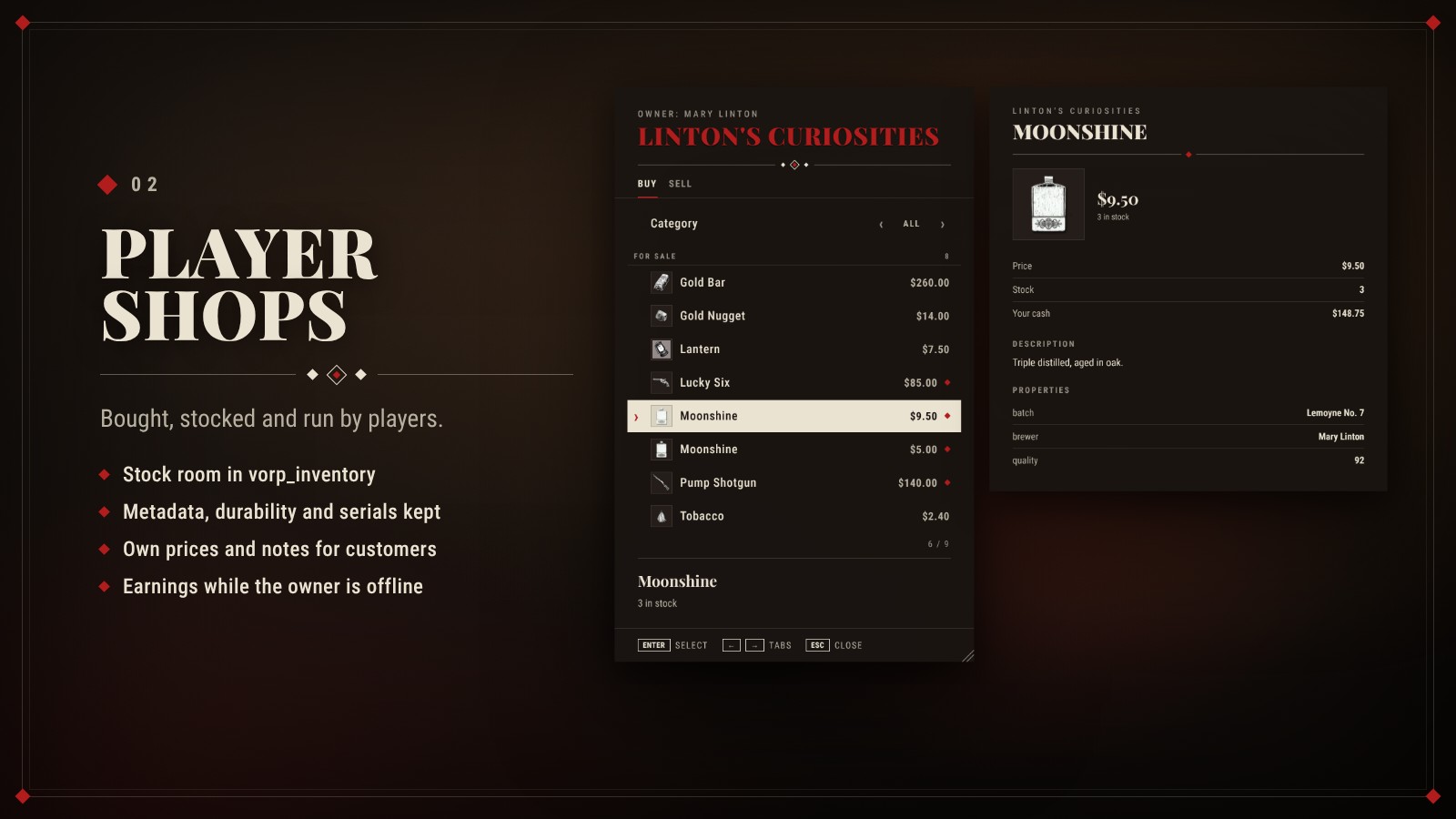 Player shops
