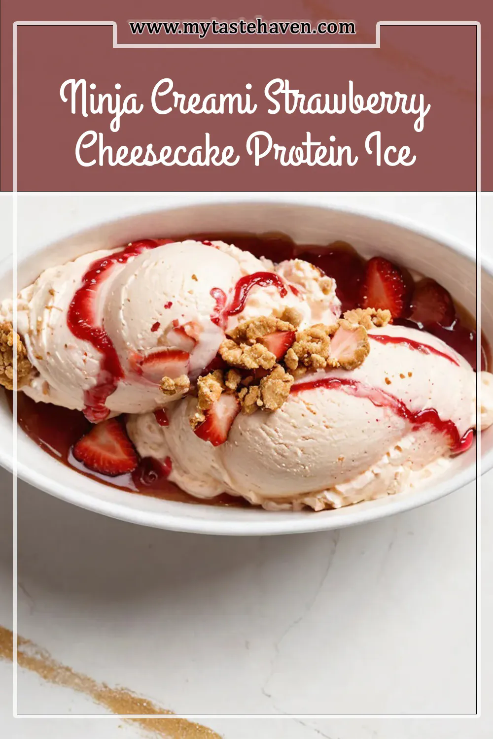 Ninja Creami Strawberry Cheesecake Protein Ice Cream
