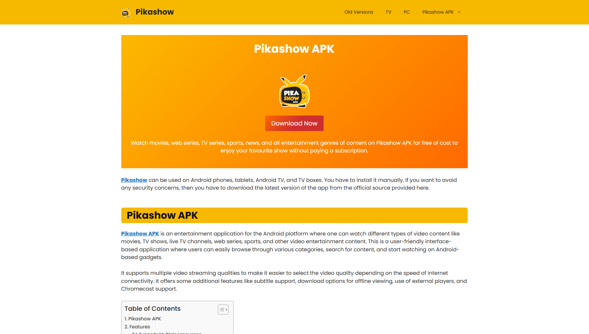 Primary capture · pikashowtvs.org.in