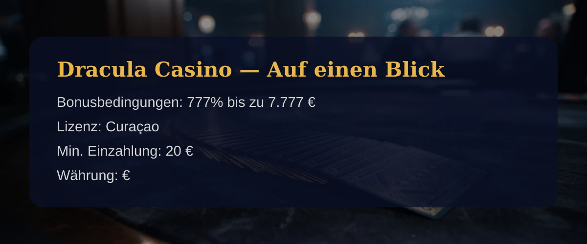 Dracula Casino — Auf einen Blick