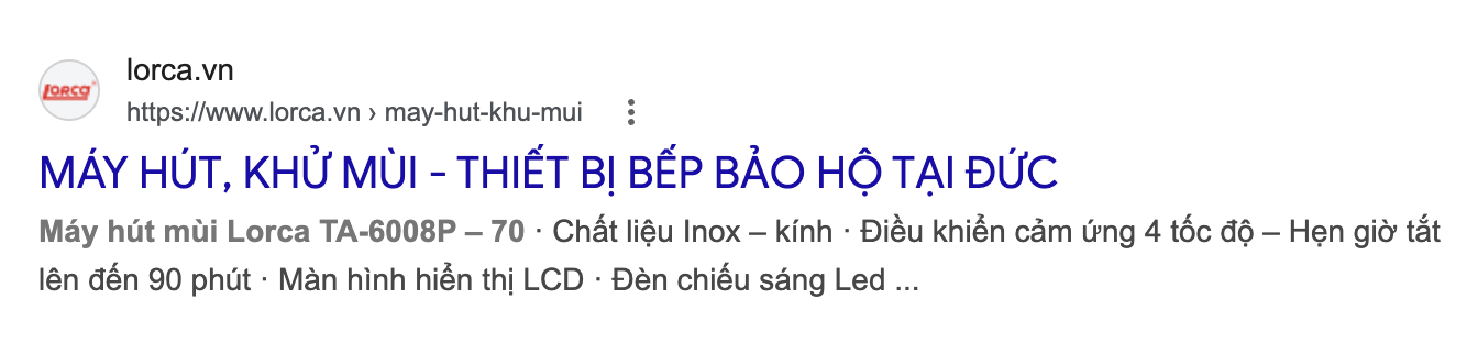 Kết quả Google cần bấm vào