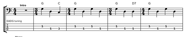 Default notation — Tab, Clef & Chords