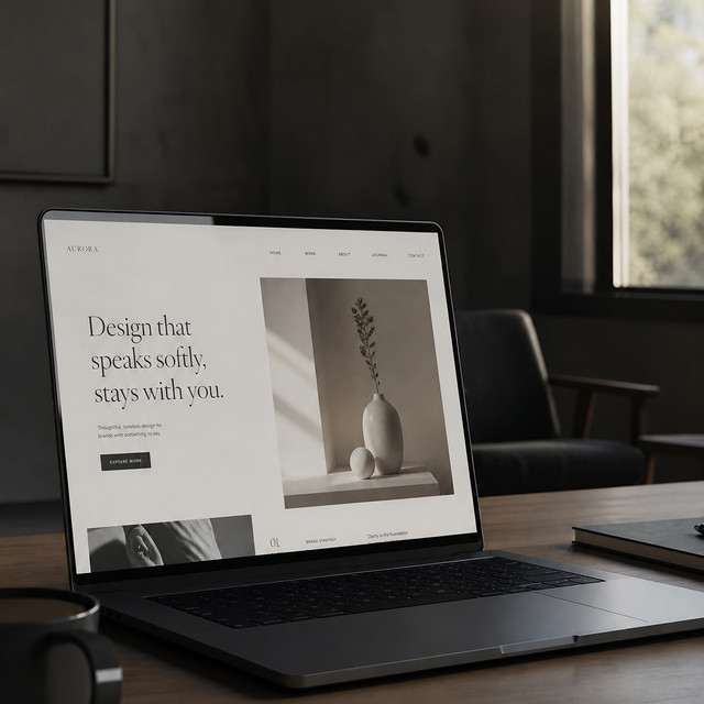 Example of the kind of clean, elegant website design JD Software builds for clients