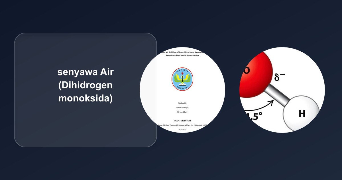 Analisis Toksisitas dan Deteksi Pemalsuan Air (Dihidrogen monoksida)