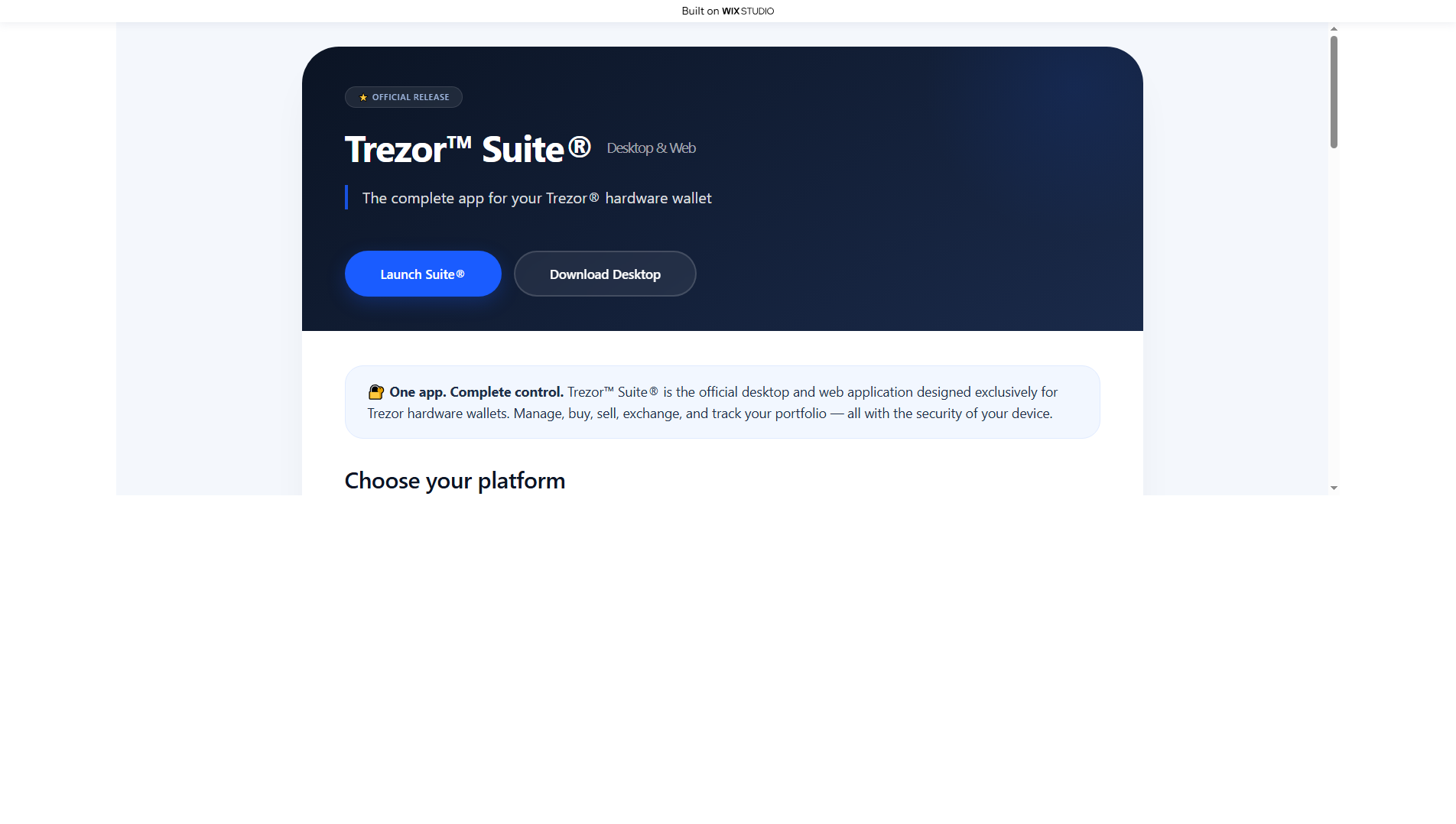 Forensic screenshot of appssuite-trejzoz.wixstudio.com showing the phishing page layout