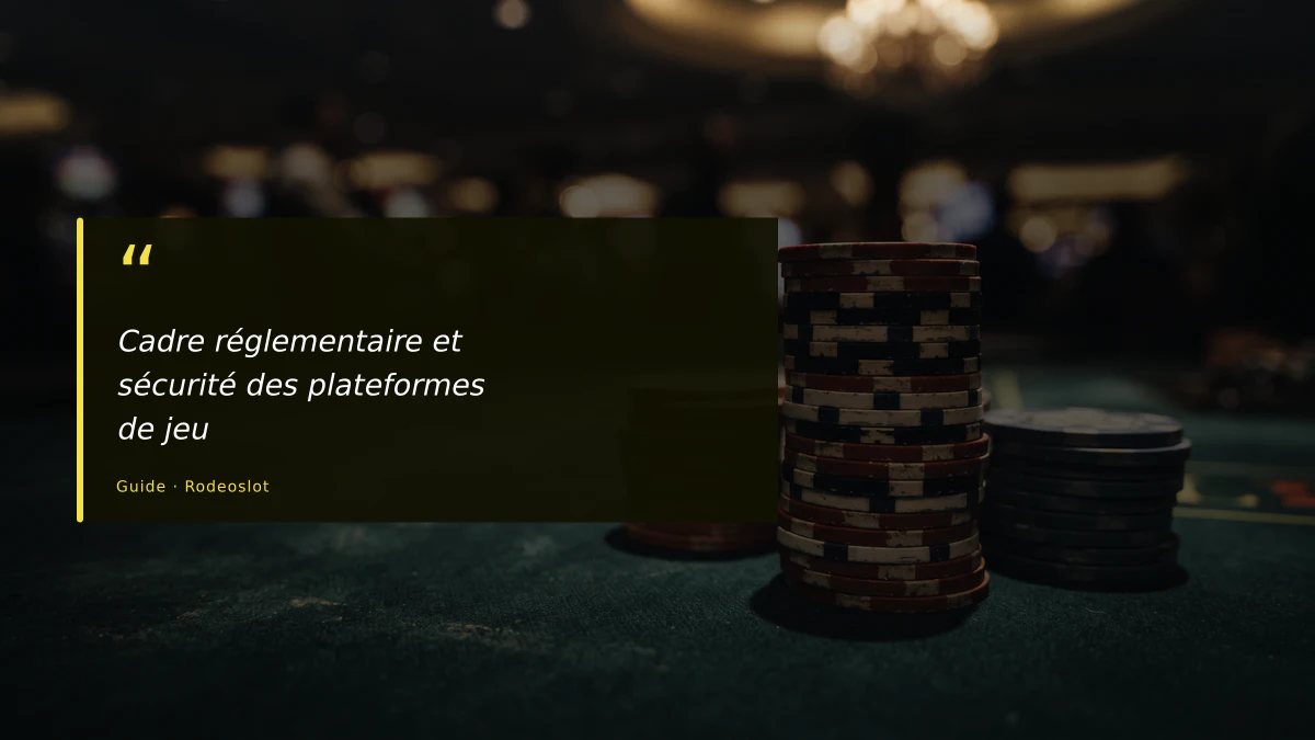 Cadre réglementaire et sécurité des plateformes de jeu