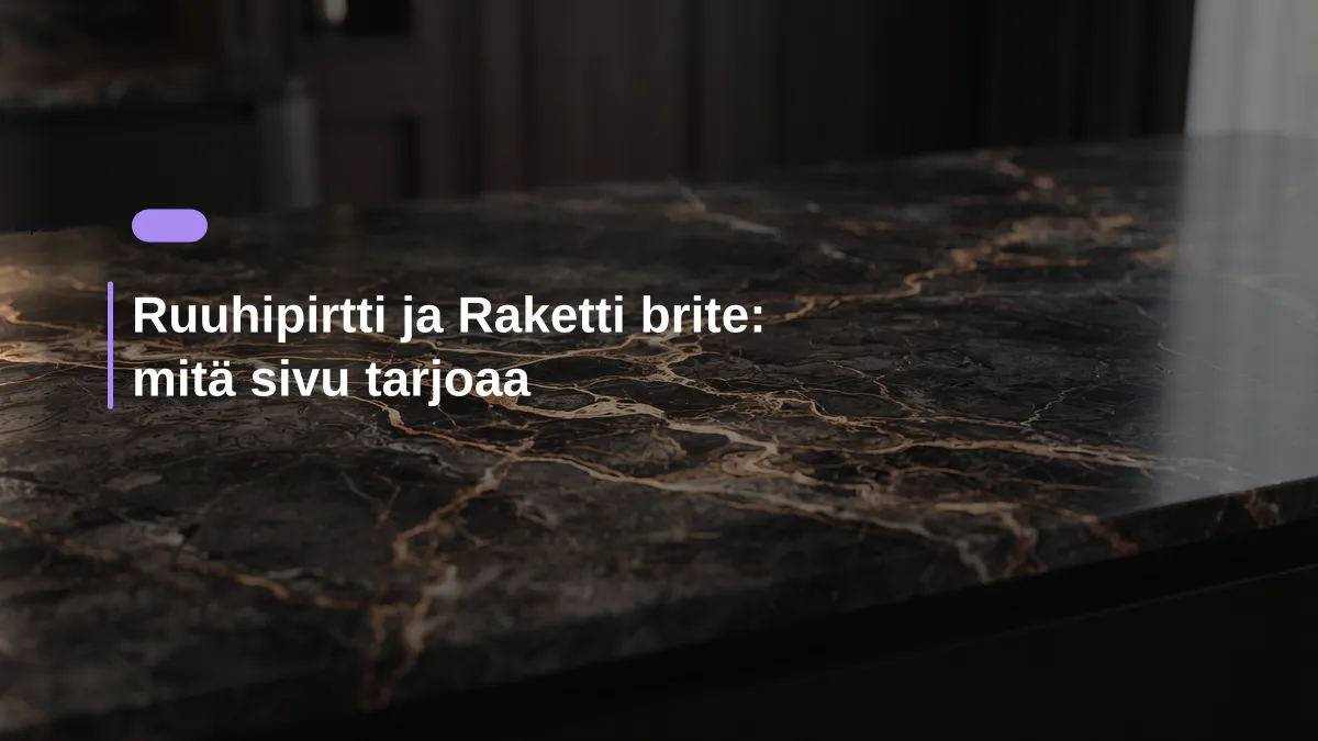 Ruuhipirtti ja Raketti brite: mitä sivu tarjoaa
