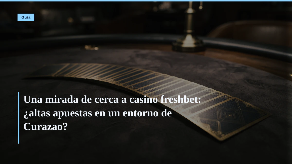 Una mirada de cerca a casino freshbet: ¿altas apuestas en un entorno de Curazao?