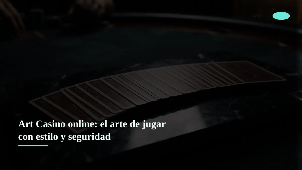 Art Casino online: el arte de jugar con estilo y seguridad