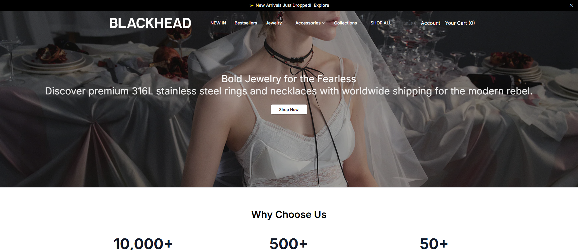 Screenshot di blackheadshopboutique.shop