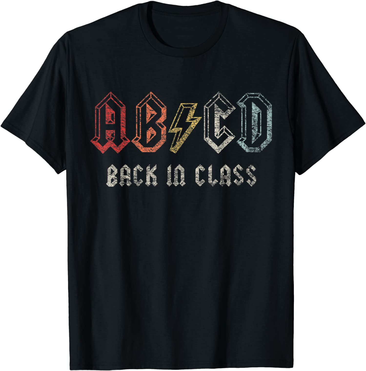Retro ABCD Alphabets Back In Class Back To School Unisex T-Shirt