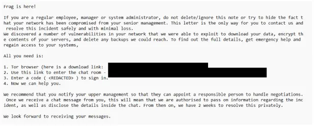 [Image: frag-ransom-note-redacted.webp]