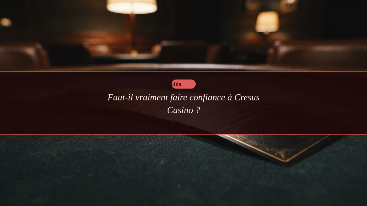 Faut-il vraiment faire confiance à Cresus Casino ?