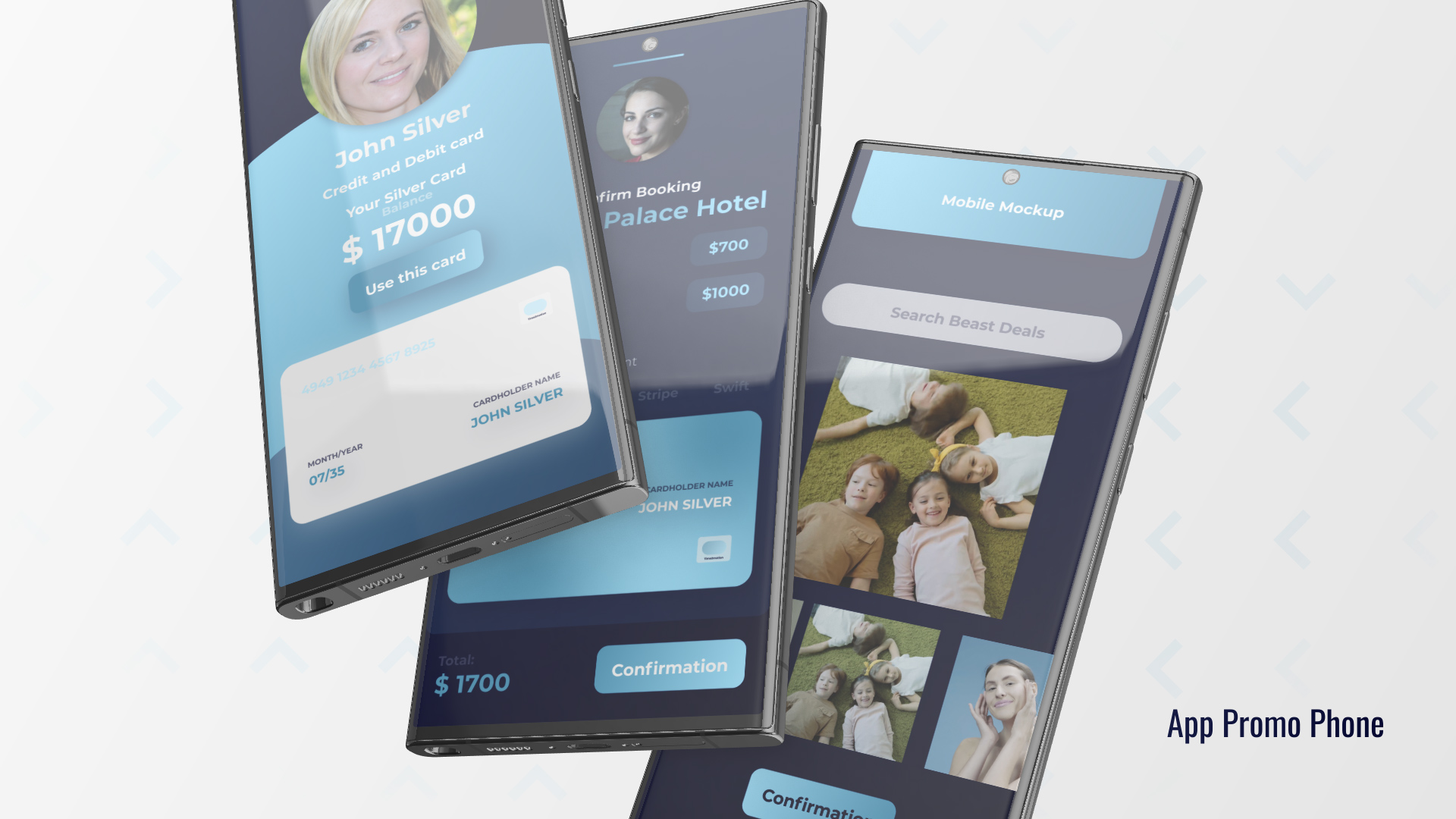 Smartphone 3D Mockup App Promo Smartphone 3D Mockup App Promo