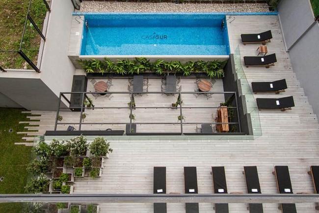 Una vista desde el balcón del Hotel CasaSur Palermo en Buenos Aires.Hotel CasaSur Palermo