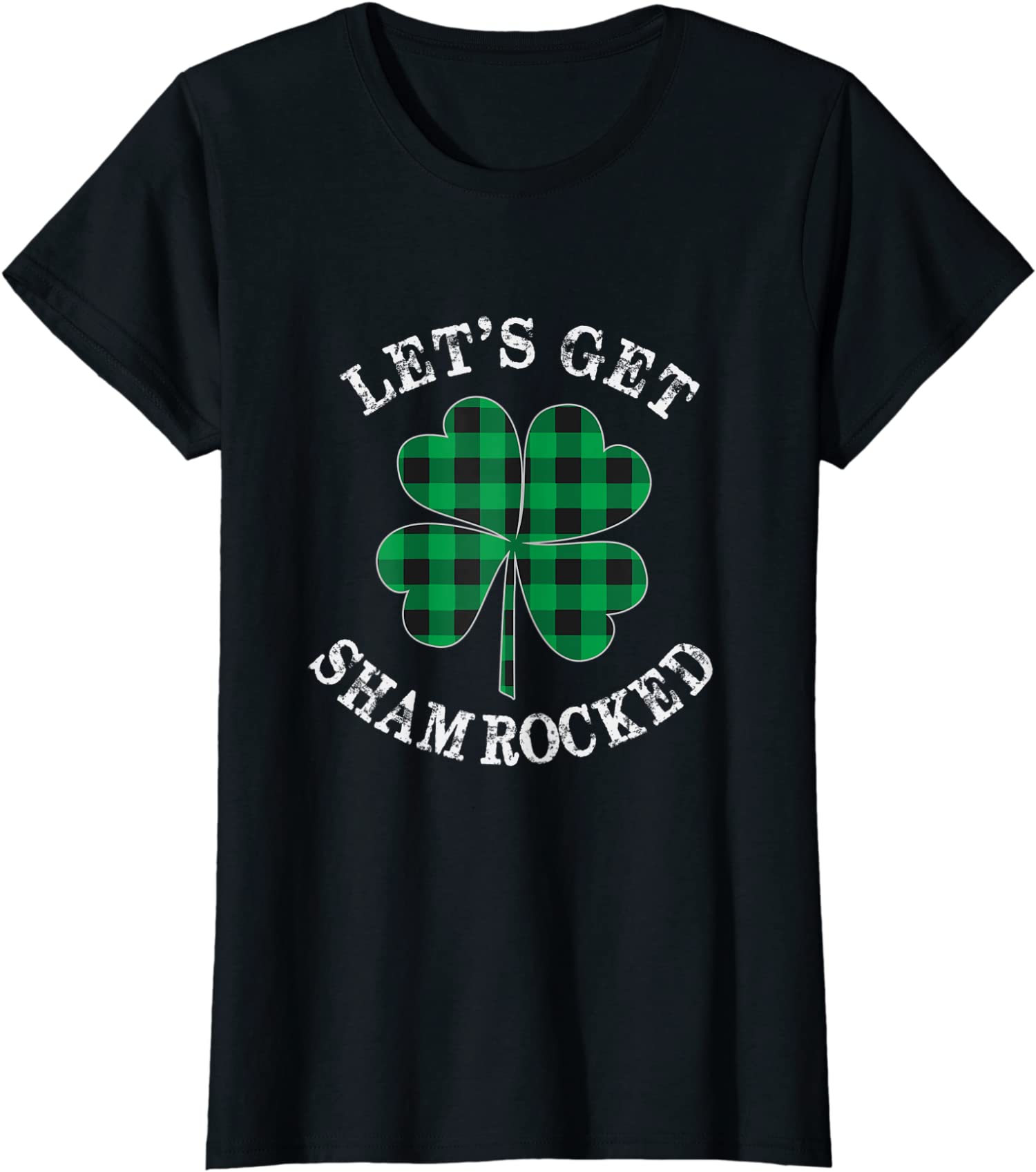 Let's Get Sham Rocked Green Plaid St. Patrick's Day Ladies