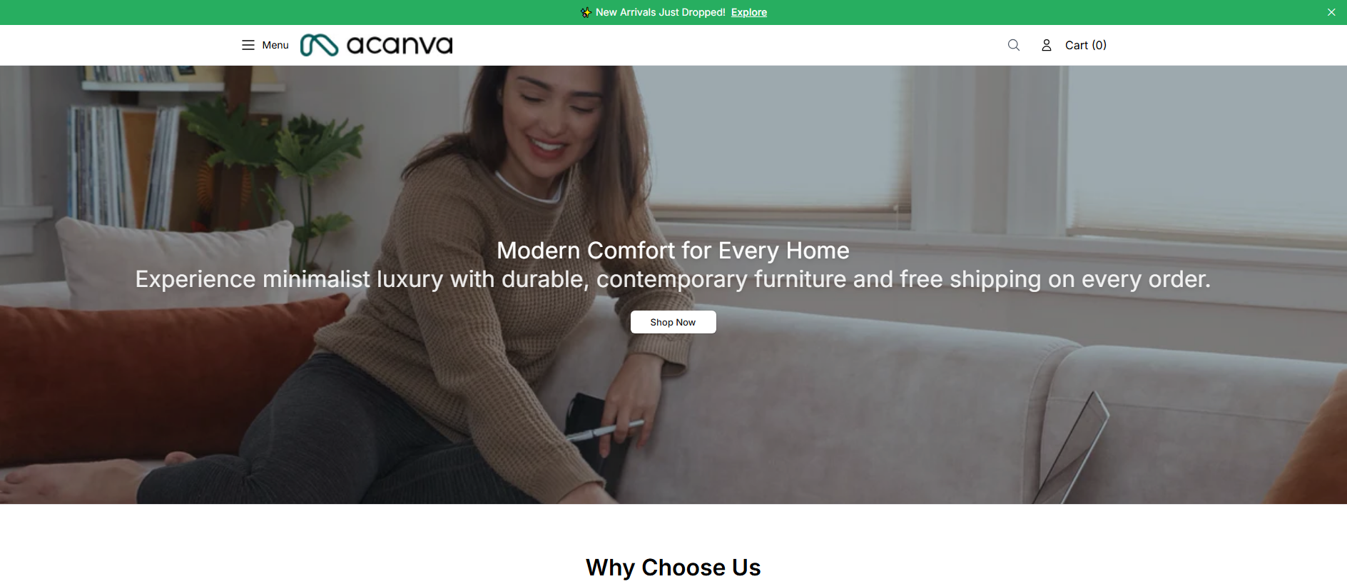 Stored capture of acanvaliving.shop