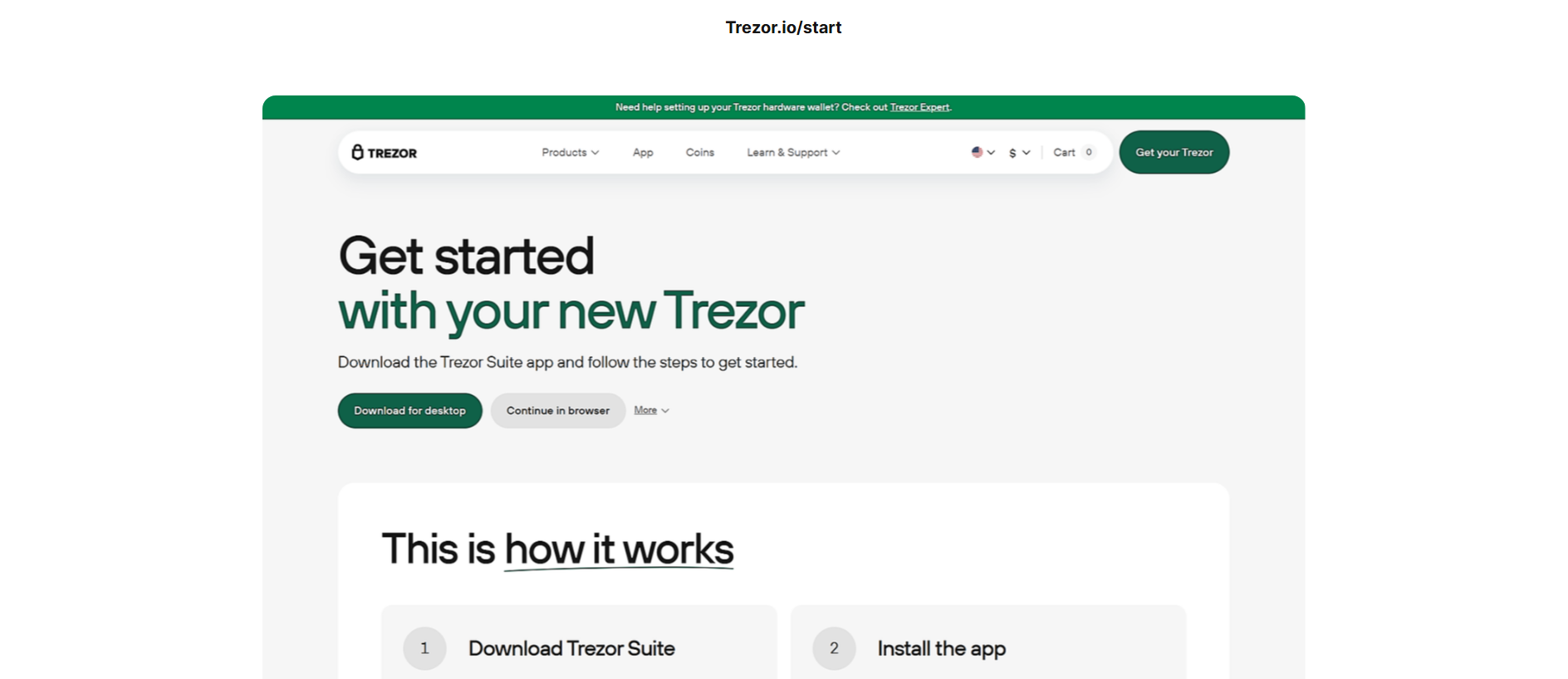 Screenshot of sso-trezor-secure-us.square.site