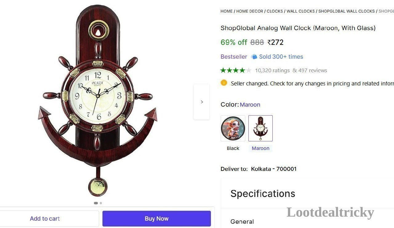 Analog Wall Clock – Just ₹272 | Loot Deal Analog Wall Clock – Just ₹272 | Loot Deal