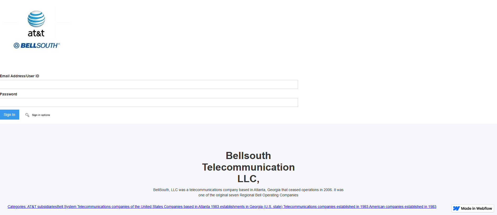 Stored capture of account-att-com-cb52f4.webflow.io