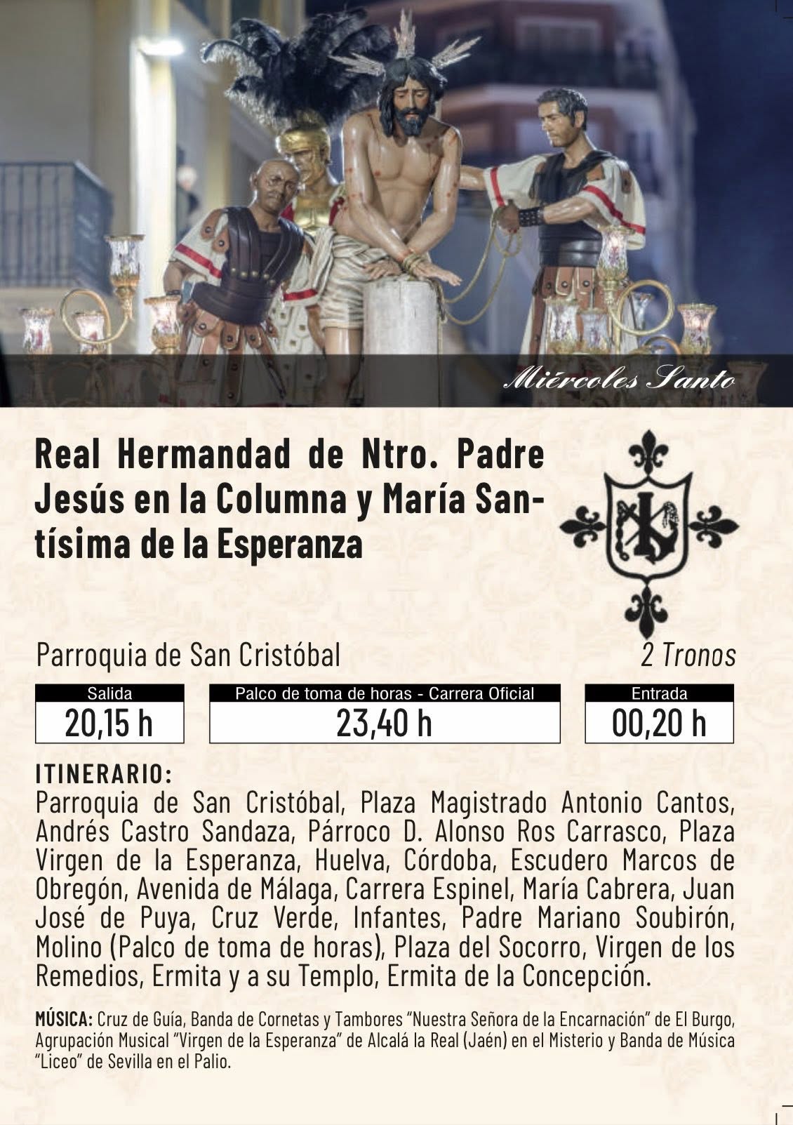 Horarios e Itinerarios de las Procesiones de la Semana Santa de Ronda ...