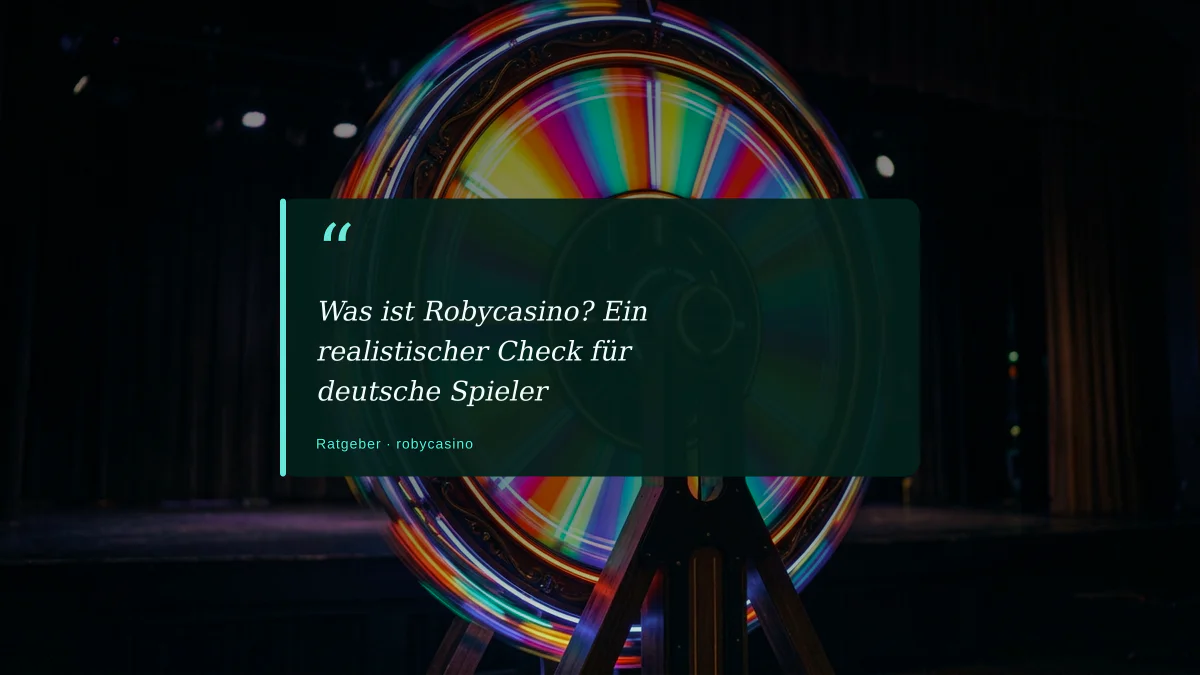 Was ist Robycasino? Ein realistischer Check für deutsche Spieler