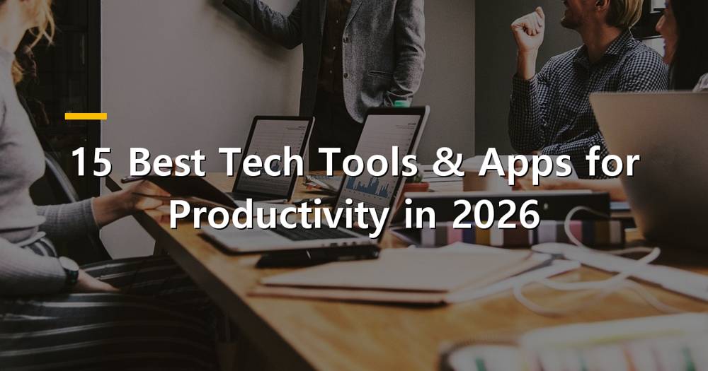 Collection of modern tech tools and productivity apps on a desk